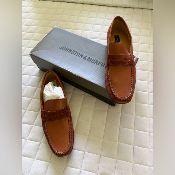 Johnston & Murphy Brown Leather Loafers Slip-Ons